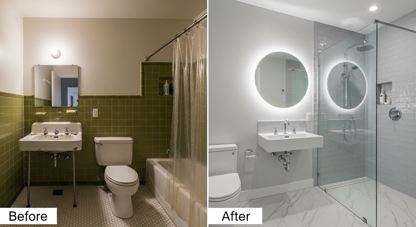 Tub to walk-in shower conversions