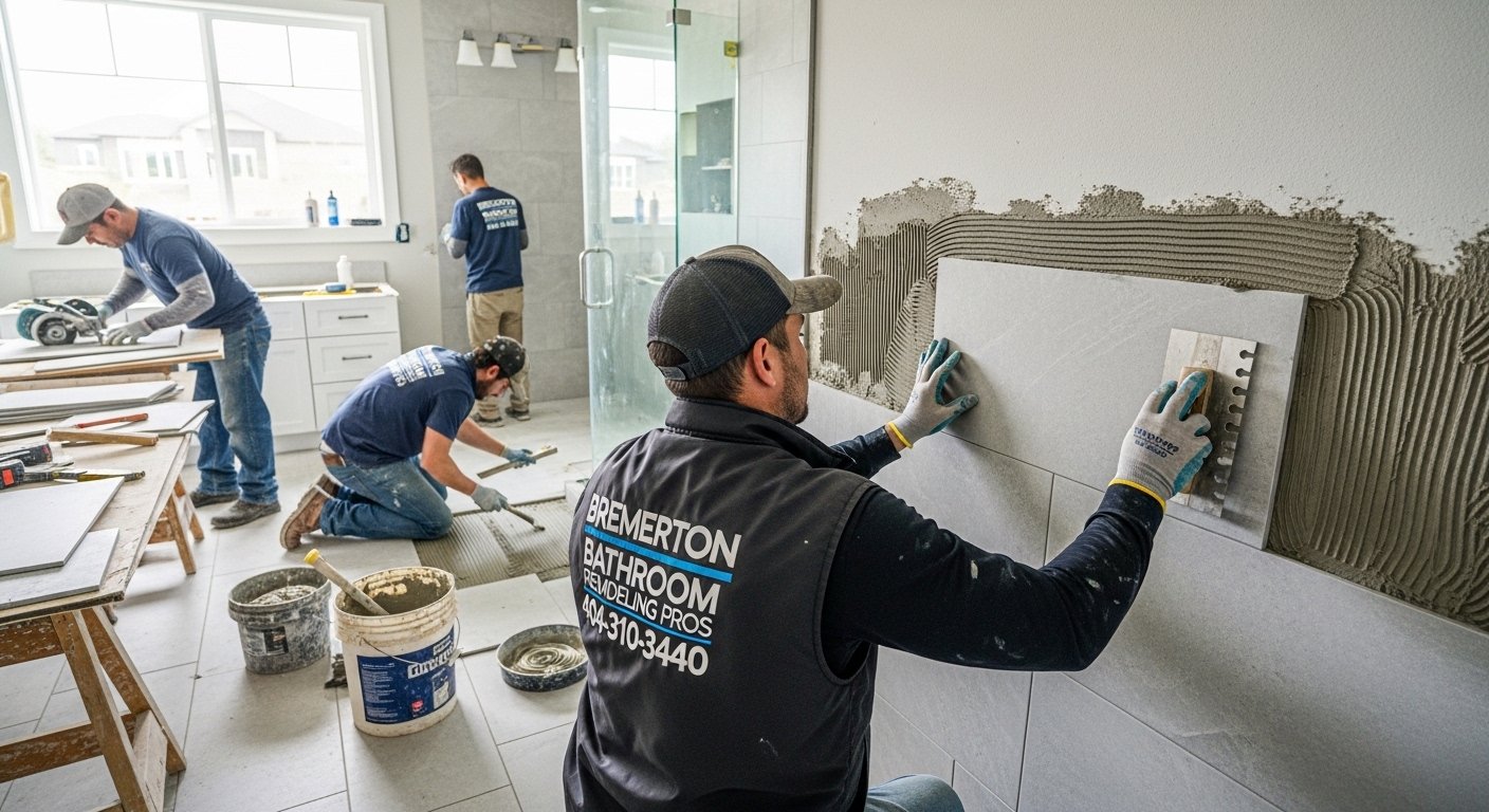 Bathroom remodeling team