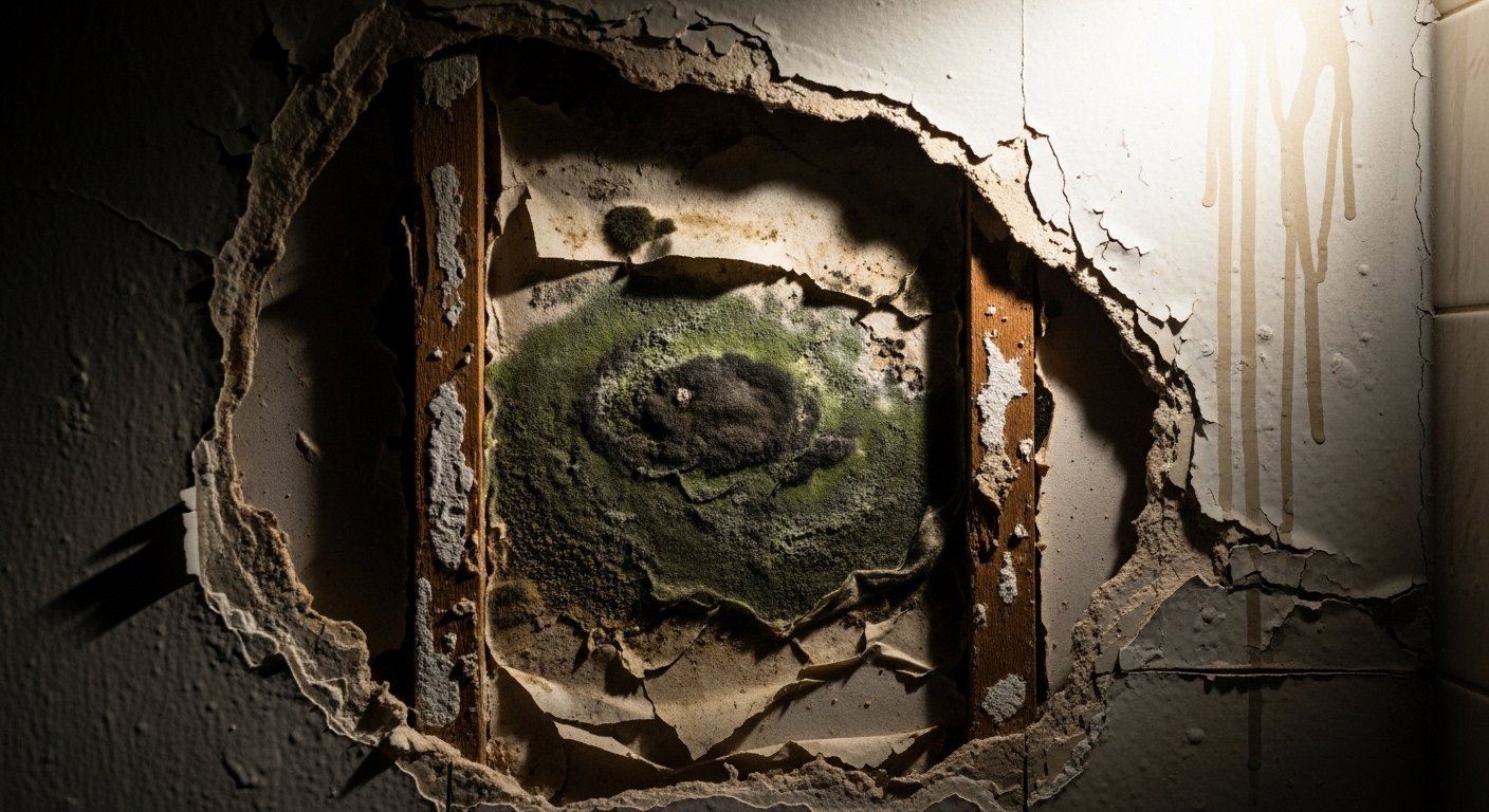 Water damaged bathroom remodel